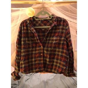 BDG Cropped Flannel Shirt